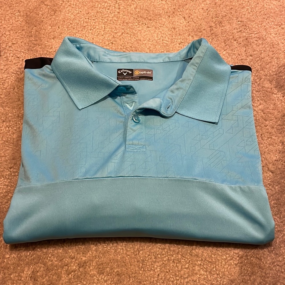 5XLT Callaway Robin’s egg blue opti-dri polo